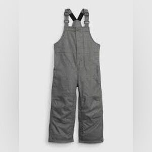 Baby GAP Toddler Snow Bibs Overalls 4T boys grey full leg zip pants winter